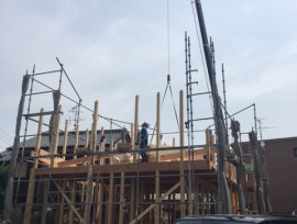 棟上げ フルオーダー注文住宅 名古屋市西区