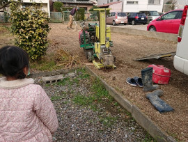 地盤調査の立ち会いに行ってきました!