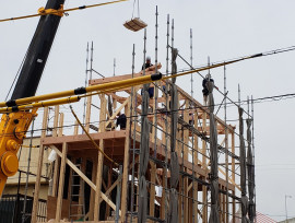 狭小住宅の上棟しました。