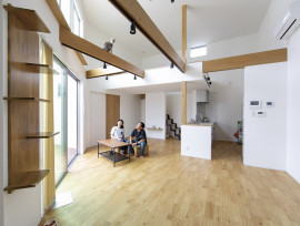 猫と暮らす平屋の家