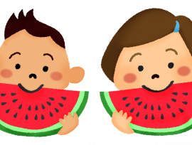 暑い夏にはスイカですね?